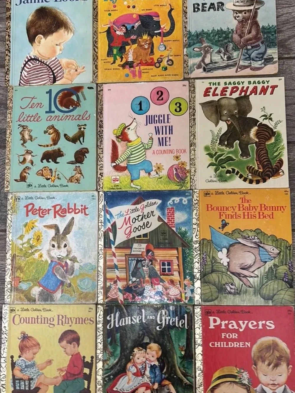 VTG bundle 12 Little Golden Books pre UPC from 29-59 cents